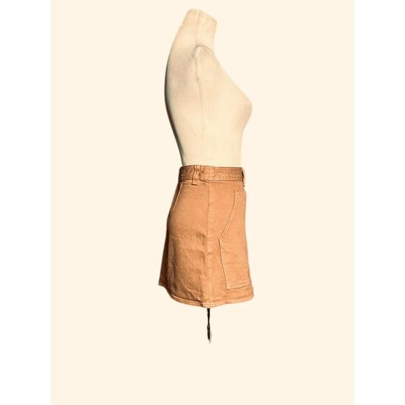 Wilfred Free brown denim  mini skirt size 0 - Picture 7 of 14